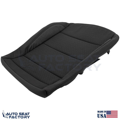 2019 - 2023 Chevy Silverado Driver Top & Bottom Black Cloth Seat Covers (Square) - OEM-Style Replacement Seat Cover
