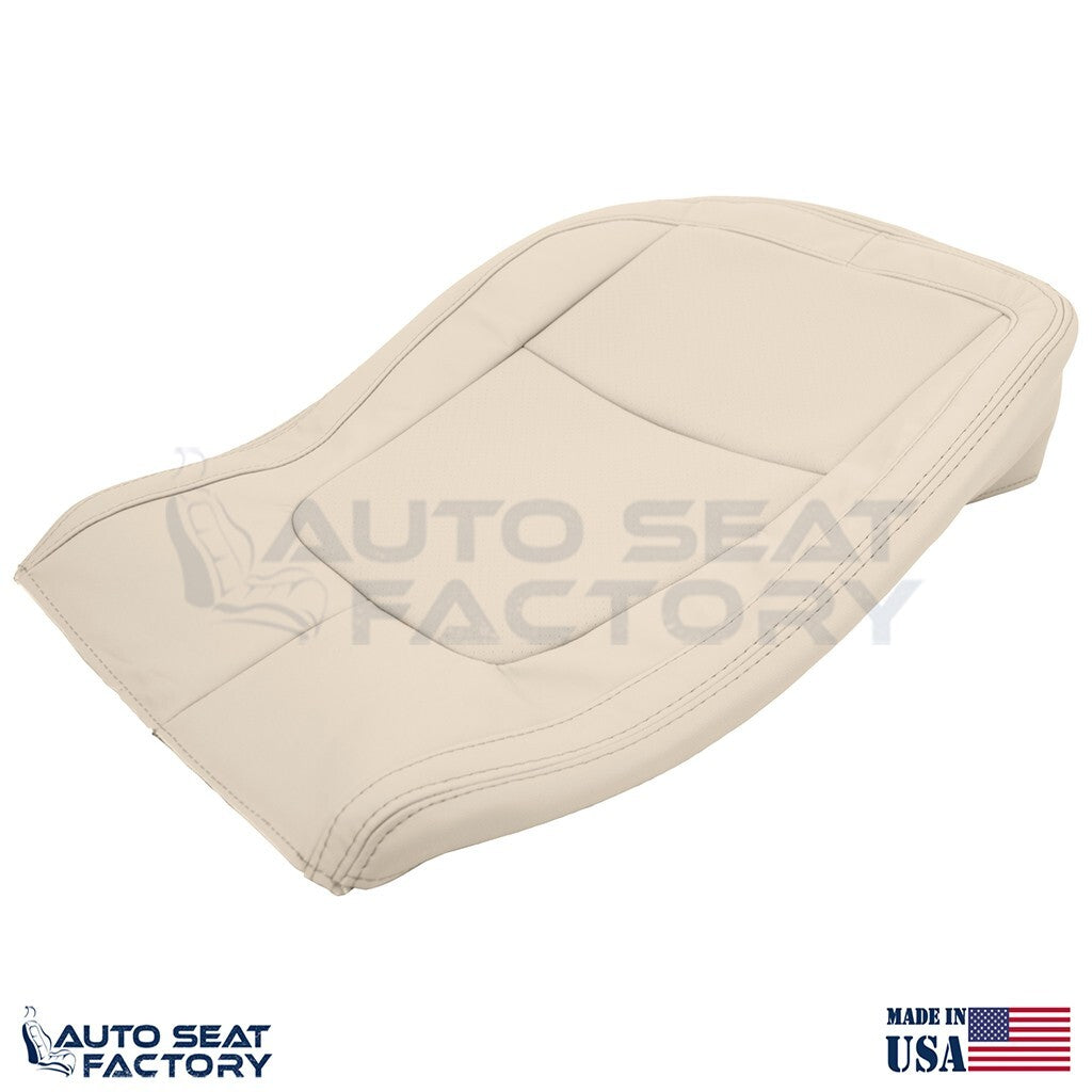 2009 - 2015 Fits Jaguar XF X2 Driver Bottom Tan Vinyl Seat Cover, Perforated - OEM-Style Replacement Seat Cover