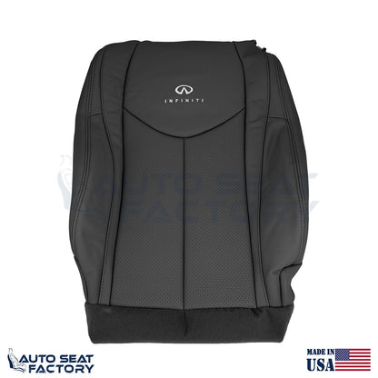 2009 - 2013 Fits Infiniti G37 CONVERTIBLE Left & Right Top Blk PERF Vinyl Covers - OEM-Style Replacement Seat Cover