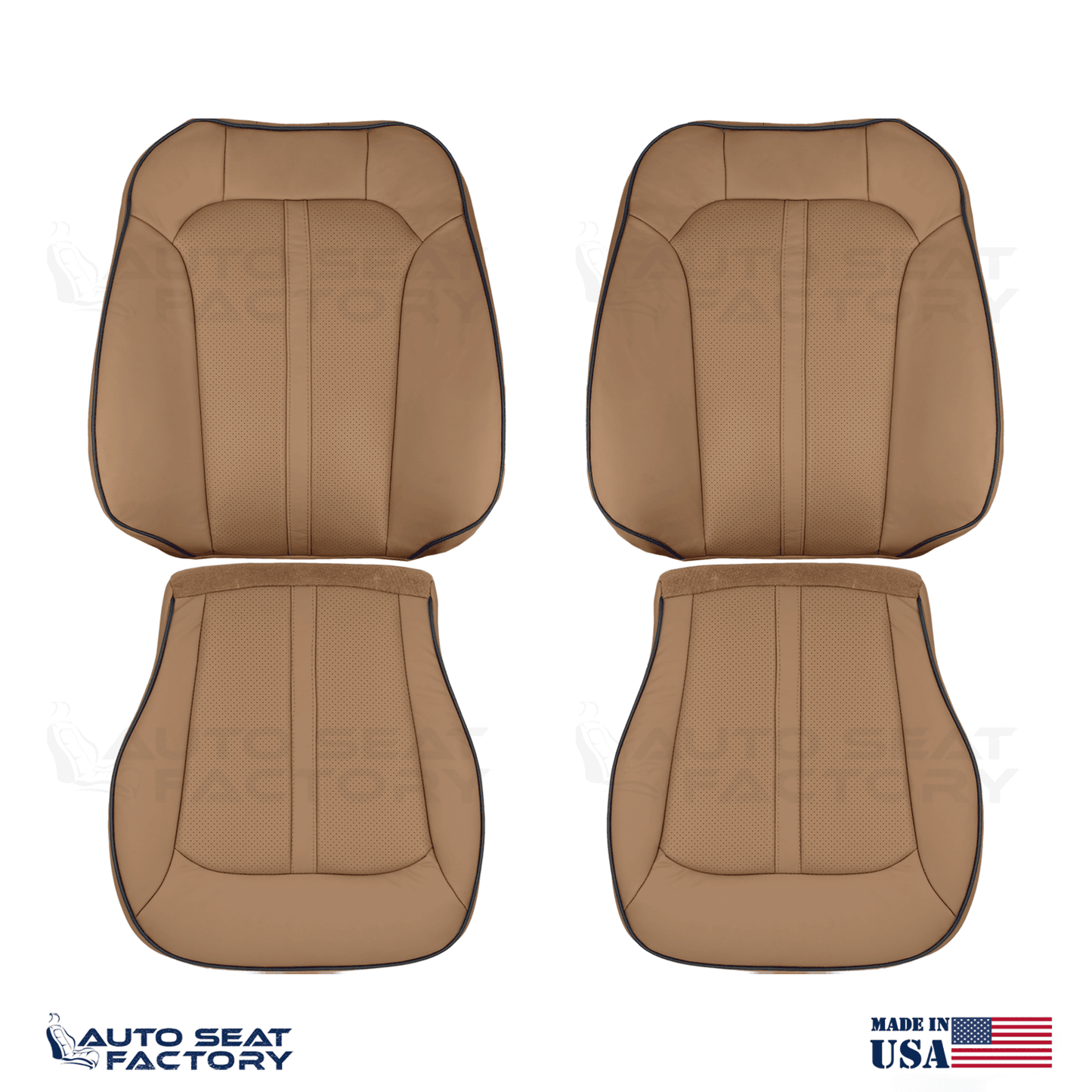 Replacement 2011 -2015 Lincoln MKX Perforated Canyon Vinyl Seat Covers 4PCS - OEM-Style Replacement Seat Cover