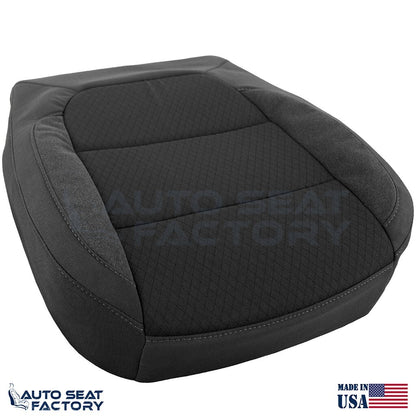 2019 - 2022 Chevy Silverado/ GMC Sierra PASSENGER Bottom Black Cloth Seat Cover - OEM-Style Replacement Seat Cover