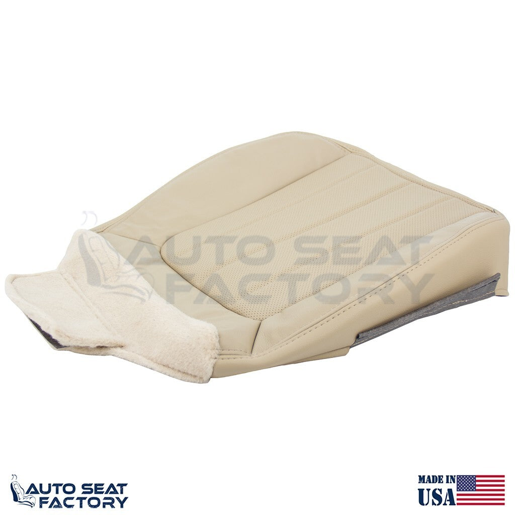 2005 2006 Fits Lincoln LS Driver Bottom Camel Tan Vinyl Seat Cover, Perforated - OEM-Style Replacement Seat Cover