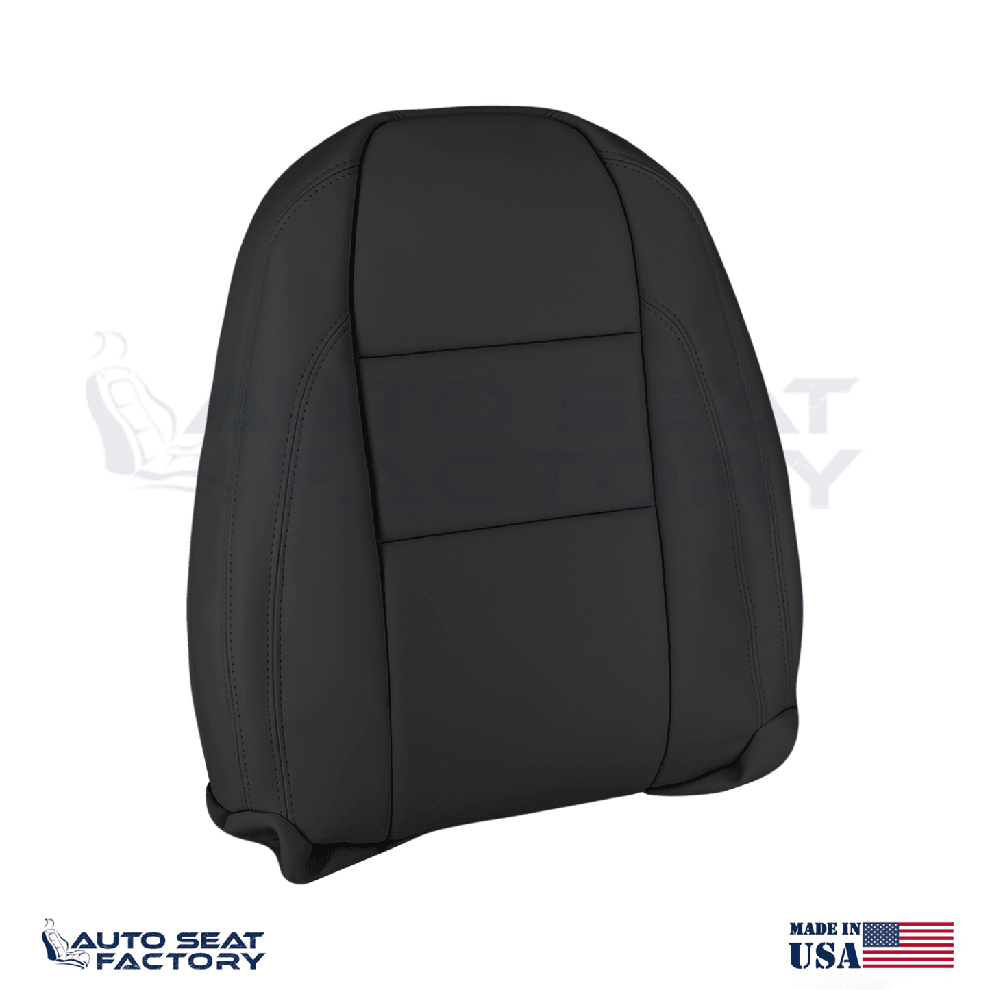 Fits 2007 - 2010 Volvo C70 Driver Side Top & Bottom Black Vinyl Seat Covers - OEM-Style Replacement Seat Cover