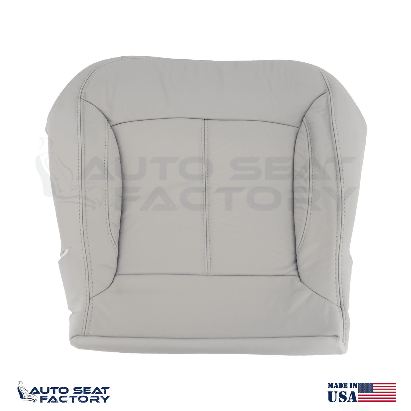 For 2010 -2013 Buick LaCrosse Left & Right Bottom SOLID Gray Leather Seat Covers - OEM-Style Replacement Seat Cover