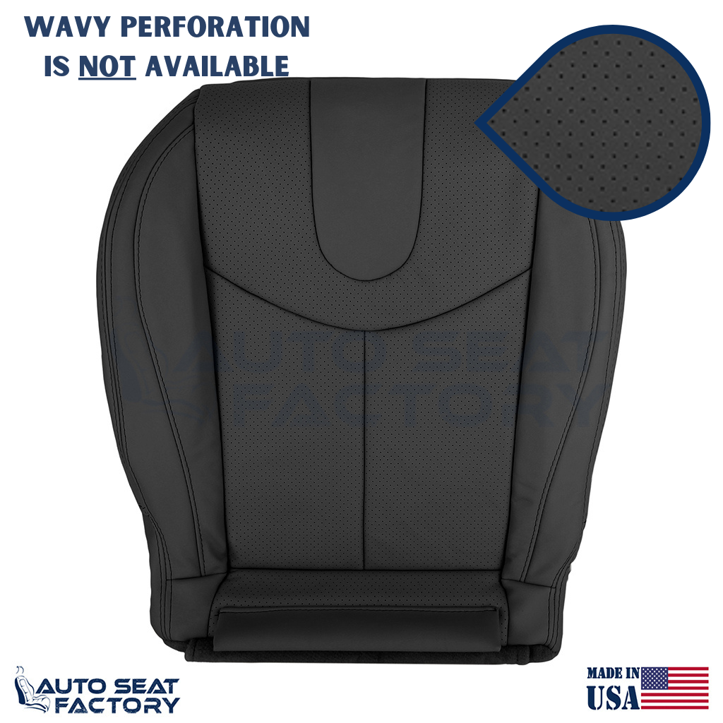 2009 - 2013 Fits Infiniti G37 CONVERTIBLE Bottom Black Vinyl Seat Cover, Perf. - OEM-Style Replacement Seat Cover