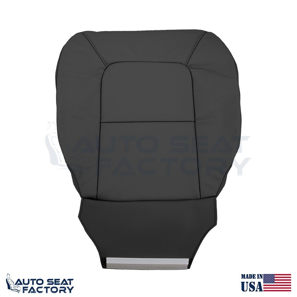 Fits 2007 - 2016 Volvo S80 LEFT & RIGHT Bottom Black Solid Leather Seat Covers - OEM-Style Replacement Seat Cover