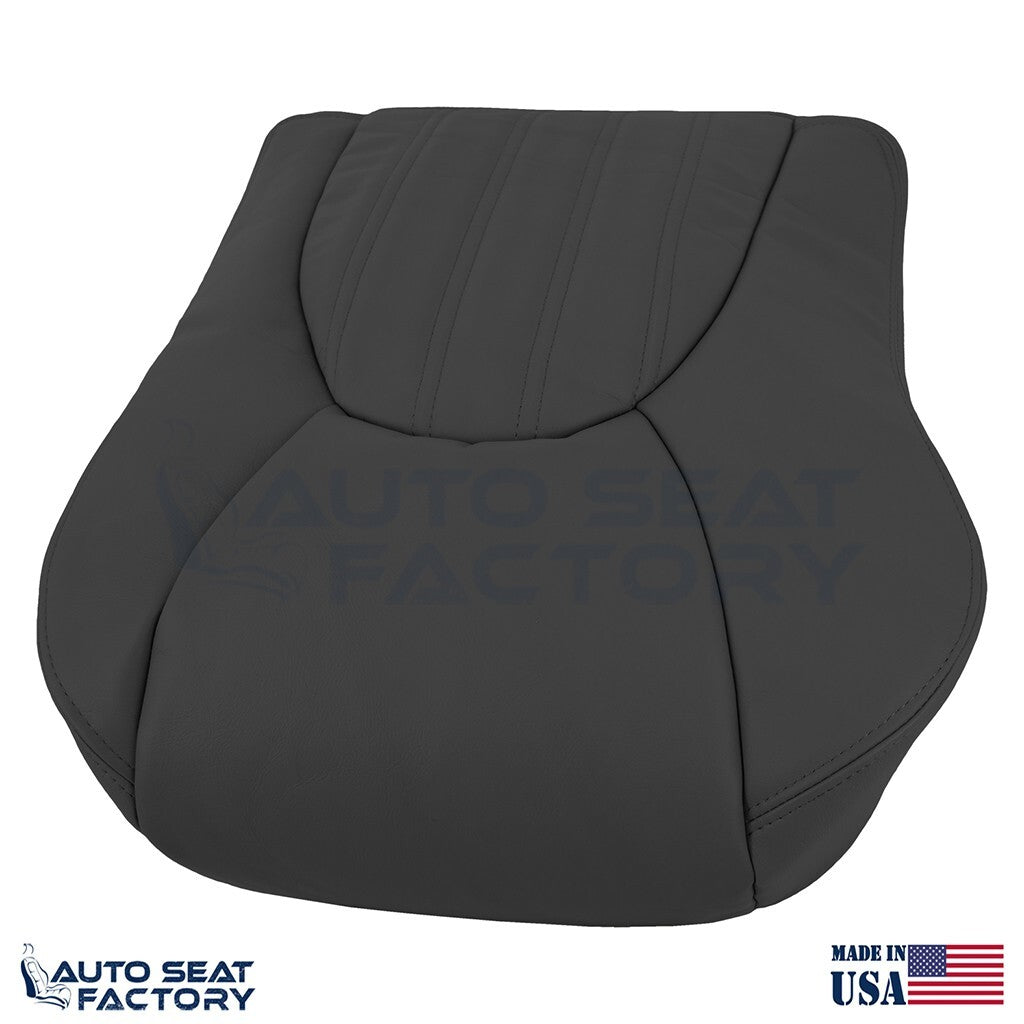 Replacement 1997 - 2000 Jaguar XK8 Driver Bottom Black Leather Seat Covers - OEM-Style Replacement Seat Cover