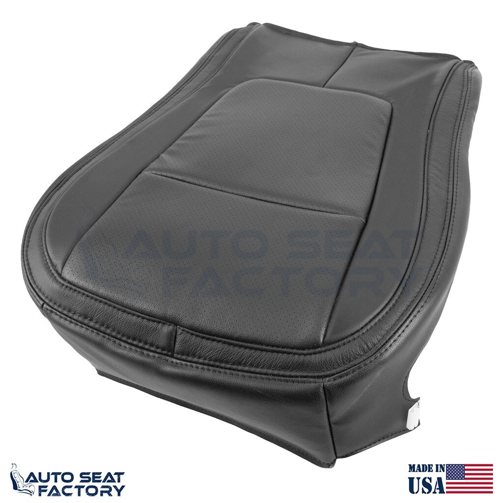 2009 - 2015 Fits Jaguar XF X2 Driver Bottom Black Vinyl Seat Cover, Perforated - OEM-Style Replacement Seat Cover