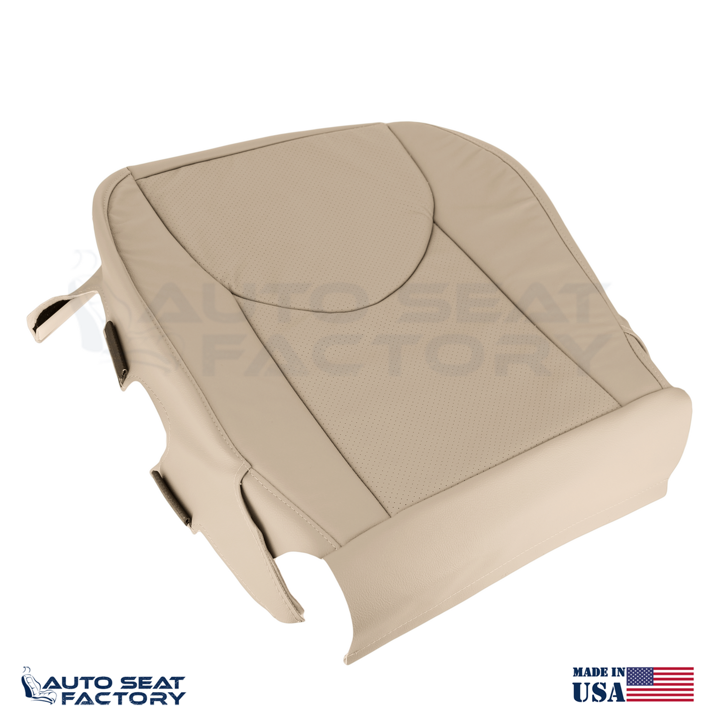 2009 - 2012 Fits Toyota RAV4 RIGHT Top & Bottom Perf. Beige Vinyl Seat Covers - OEM-Style Replacement Seat Cover
