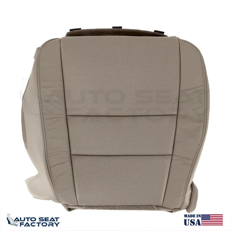 Fits 2007 - 2014 Honda Ridgeline Driver Bottom Perforated Tan Vinyl Seat Cover - OEM-Style Replacement Seat Cover