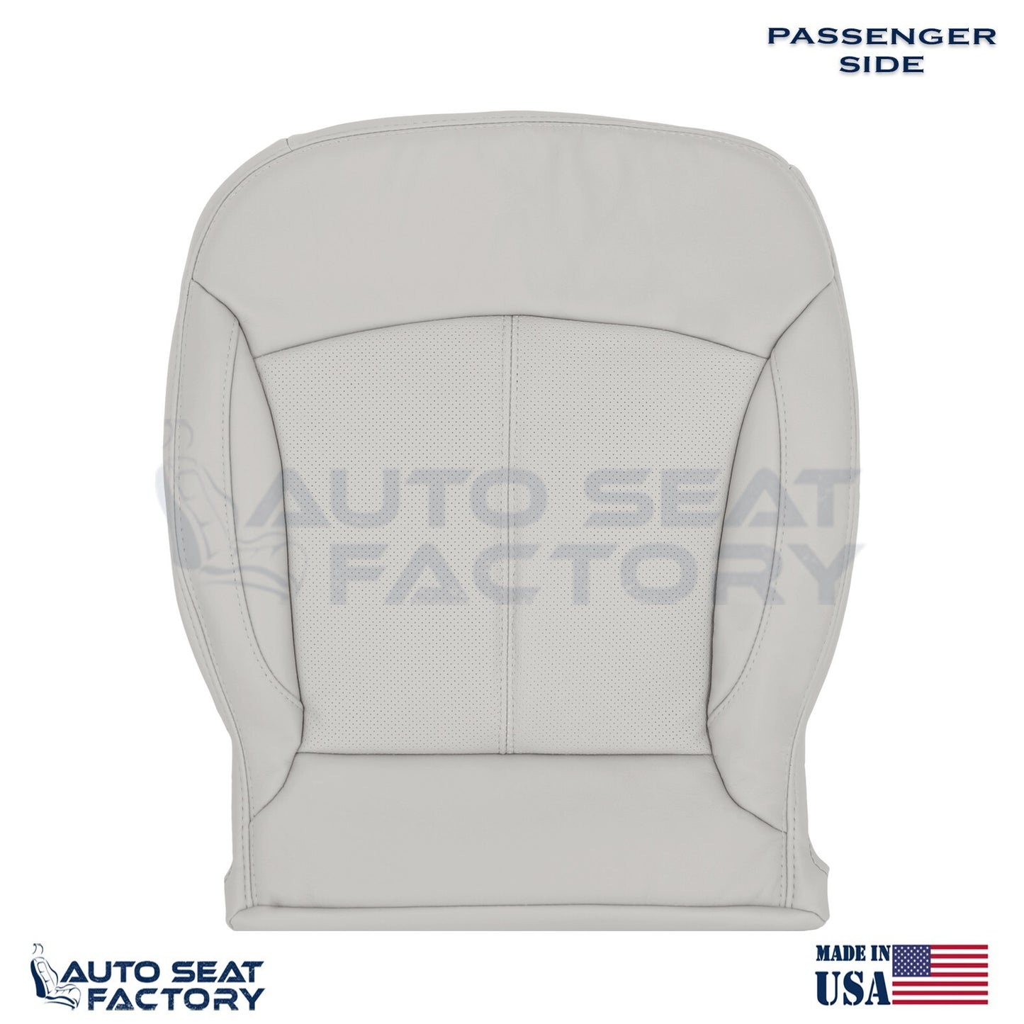 Fits 2010 - 2013 Buick LaCrosse RIGHT Top & Bottom Gray Vinyl Seat Covers, Perf. - OEM-Style Replacement Seat Cover