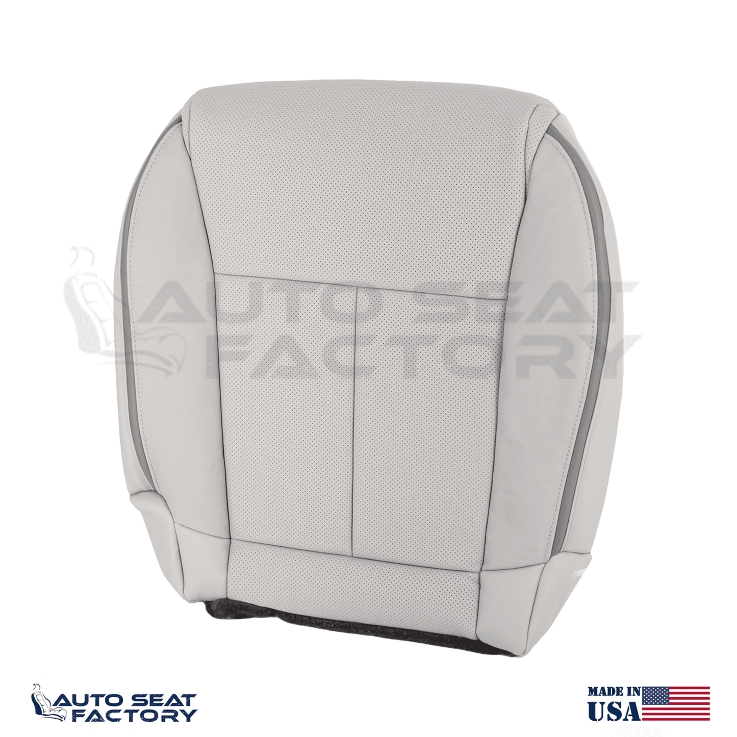 Fits 2006-2009 Infiniti M45 M35 Front Left & Right Gray Vinyl Seat Covers, Perf. - OEM-Style Replacement Seat Cover