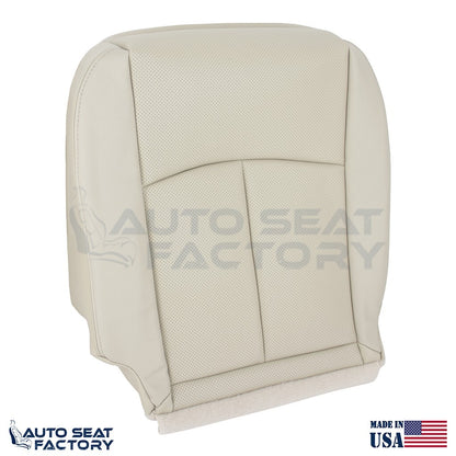 2014 - 2020 Fits Infiniti Q50 Driver Bottom Wheat Vinyl Seat Cover, PERFORATED - OEM-Style Replacement Seat Cover