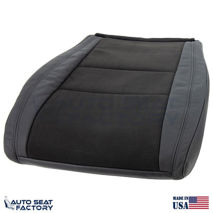 Fits 2016 2017 Dodge Durango LEFT RIGHT Bottom Black Leather/ Suede Seat Covers - OEM-Style Replacement Seat Cover