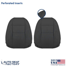 2008-2013 Fits Volvo C70 Leather Perf. Front Top Replacement Covers Offblack - OEM-Style Replacement Seat Cover