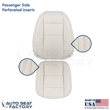 2008-2013 Fits Volvo C70 Leather Perforated Front Passenger Covers Calcite Cream - OEM-Style Replacement Seat Cover
