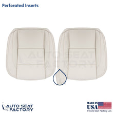 2008-2013 Fits Volvo C70 Leather Perf. Front Bottom Seat Covers Calcite Cream - OEM-Style Replacement Seat Cover